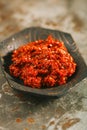 Chipotle jalapeno smoked  hot chilles paste Royalty Free Stock Photo