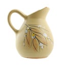 Chipped ewer with floral and leaf design