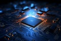 Chips allure Abstract circuit board forms a technology inspired backdrop with processor intricacies