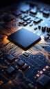 Chips allure Abstract circuit board forms a technology inspired backdrop with processor intricacies