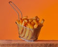 Chips in a basket.