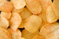 Chips food background wavy ridged potato crisp mix