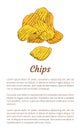 Chips Fried Potatoes Poster Vector Illustration