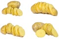 Chips potato and peeled potato Royalty Free Stock Photo