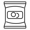 Chips product pack icon outline vector. Vending machine food Royalty Free Stock Photo