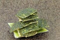 Seaweed rice crisps with algae
