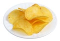 Chips in a white plate Royalty Free Stock Photo