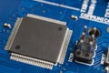 Chipset and elektronic board detail Royalty Free Stock Photo