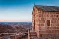 Chirch on top of Mount Moses at Sinai desert Egypt Royalty Free Stock Photo