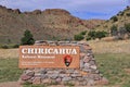 Chiricahua National Monument Entrance Sign and Landscape, Arizona Royalty Free Stock Photo