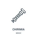 chirimia icon vector from mexico collection. Thin line chirimia outline icon vector illustration