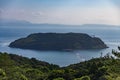 Chiringajima Island from hill top in Ibusuki, Kyushu, Japan Royalty Free Stock Photo
