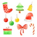 Chiristmas objects collection Royalty Free Stock Photo