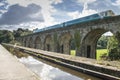 Chirk Aqueduct Viaduct with Train Royalty Free Stock Photo