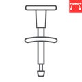 Chiropractic adjusting tool line icon