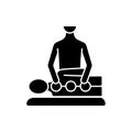 Chiropractic care black glyph icon