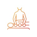 Chiropractic care gradient linear vector icon