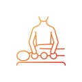 Chiropractic care gradient linear vector icon Royalty Free Stock Photo