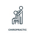 Chiropractic icon from alternative medicine collection. Simple line Chiropractic icon for templates, web design and infographics