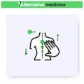 Chiropractic line icon. Editable illustration