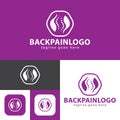 Chiropractic logo.Spine symbol.Massage, back pain and osteopathy icon.Creative Symbol.Vector illustration Royalty Free Stock Photo