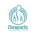 Chiropractic logo vector, spine health care medical symbol or icon, physiotherapy template Royalty Free Stock Photo