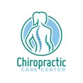 Chiropractic logo vector, spine health care medical symbol or icon, physiotherapy template Royalty Free Stock Photo