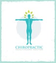 Chiropractic, massage, back pain and osteopathy icon