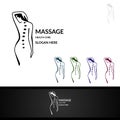 Massage, back pain and osteopathy Logo Design