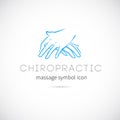 Chiropractic Massage Vector Concept Icon Symbol or