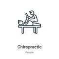 Chiropractic outline vector icon. Thin line black chiropractic icon, flat vector simple element illustration from editable people