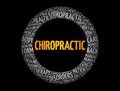 Chiropractic word cloud collage, concept background