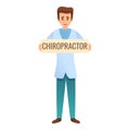 Chiropractor clinic icon, cartoon style