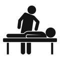 Chiropractor treatment icon, simple style