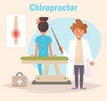 Chiropractor Vector. Cartoon.