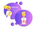 Chiropractor Vector. Cartoon. Isolated art on white background.