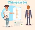 Chiropractor Vector. Cartoon.