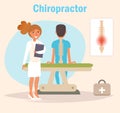 Chiropractor Vector. Cartoon.