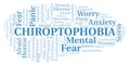 Chiroptophobia word cloud Royalty Free Stock Photo