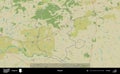 Chirpan outlined, Bulgaria. Topographic Humanitarian Royalty Free Stock Photo