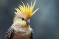 Chirpy Cute cockatiel bird. Generate Ai