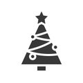 Chirstmas tree vector,Christmas related solid style icon