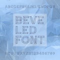 Chisel Alphabet Vector Font. Type letters and numbers. Royalty Free Stock Photo
