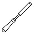 Chisel construction icon, outline style