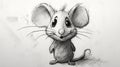 Chisel: A Depth Of Field Sketch Of A Cute Little Mouse