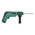 Chisel electric hammer icon cartoon vector. Object machine