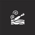 chisel icon. Filled chisel icon for website design and mobile, app development. chisel icon from filled carpentry collection Royalty Free Stock Photo
