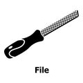 Chisel icon, simple black style Royalty Free Stock Photo