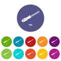Chisel icons set vector color Royalty Free Stock Photo