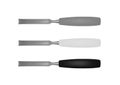 The chisel is semicircular on a tree.Chisel in the vector on a white background.